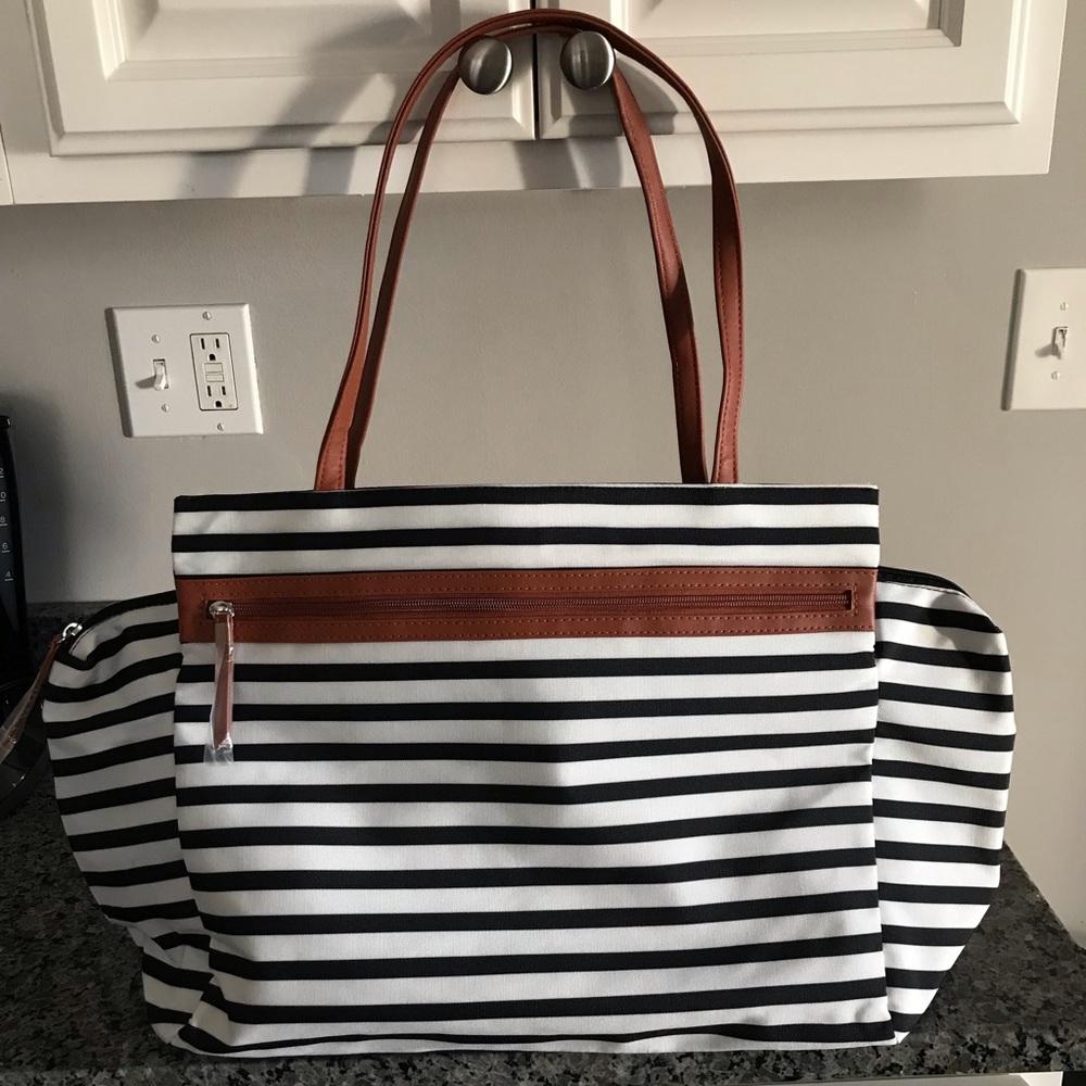 Striped Overnighter Bag